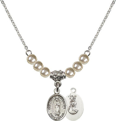 Our Lady of Guadalupe Crystal Necklace | 1/2 inch | 4mm Beads | N21-9206