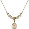 Saint Isaac Jogues Crystal Necklace | 1/2 inch | 4mm Beads   14kt Gold Filled