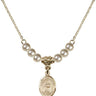 Saint Anastasia Crystal Necklace | 1/2 inch | 4mm Beads   14kt Gold Filled