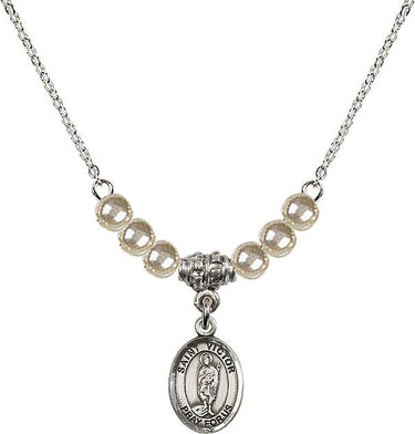 Collar de cristal de San Víctor de Marsella | 1/2 pulgada | Cuentas de 4 mm | N21-9223