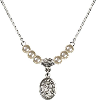 Collar de cristal de Santa Elizabeth Ann Seton | 1/2 pulgada | Cuentas de 4 mm | N21-9224