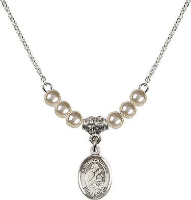 Collar de cristal de San Luis Gonzaga | 1/2 pulgada | Cuentas de 4 mm | N21-9225