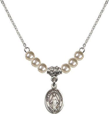 Our Lady of Lebanon Crystal Necklace | 1/2 inch | 4mm Beads | N21-9229