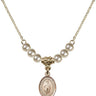 Saint Bartholomew the Apostle Crystal Necklace | 1/2 inch | 4mm Beads   14kt Gold Filled
