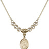 Saint Placidus Crystal Necklace | 1/2 inch | 4mm Beads   14kt Gold Filled