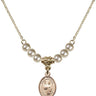 Saint Maurus Crystal Necklace | 1/2 inch | 4mm Beads   14kt Gold Filled