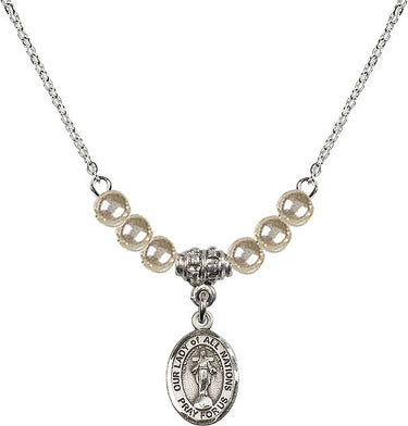 Our Lady of All Nations Crystal Necklace | 1/2 inch | 4mm Beads | N21-9242