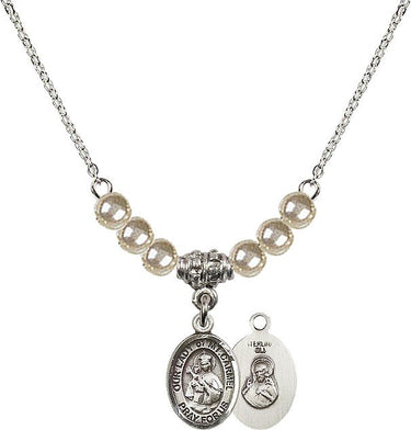 Our Lady of Mount Carmel Crystal Necklace | 1/2 inch | 4mm Beads | N21-9243