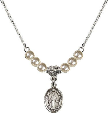 Our Lady of Peace Crystal Necklace | 1/2 inch | 4mm Beads | N21-9245