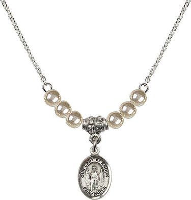 Our Lady of Knock Crystal Necklace | 1/2 inch | 4mm Beads | N21-9246