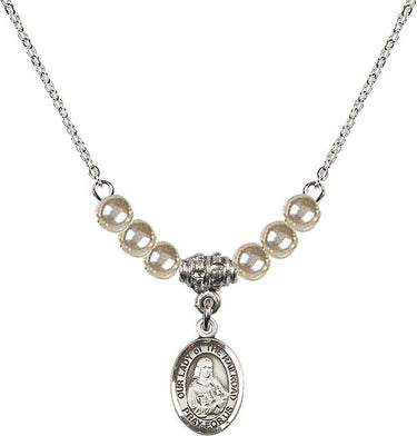 Our Lady of the Railroad Crystal Necklace | 1/2 inch | 4mm Beads | N21-9247
