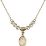 Saint Hildegard von Bingen Crystal Necklace | 1/2 inch | 4mm Beads   14kt Gold Filled