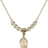 Saint Perpetua Crystal Necklace | 1/2 inch | 4mm Beads   14kt Gold Filled