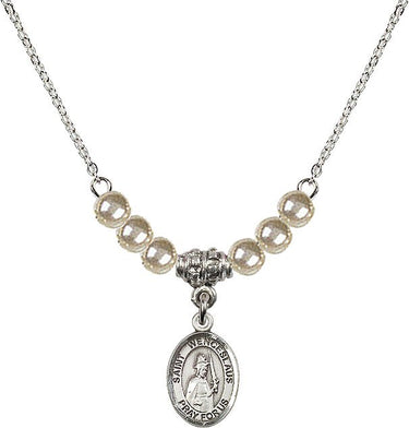 Saint Wenceslaus Crystal Necklace | 1/2 inch | 4mm Beads | N21-9273