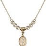 Saint Gabriel Possenti Crystal Necklace | 1/2 inch | 4mm Beads   14kt Gold Filled