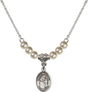 Collar de cristal de la Beata Carolina Gerhardinger | 1/2 pulgada | Cuentas de 4 mm | N21-9281