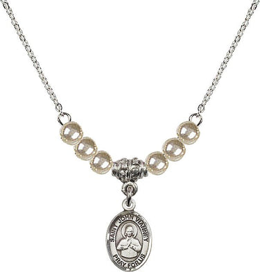 Collar de cristal San Juan Vianney | 1/2 pulgada | Cuentas de 4 mm | N21-9282