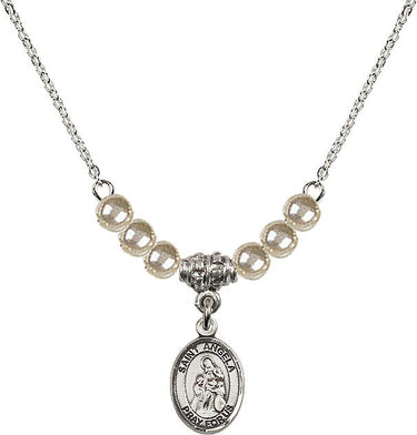 Collar de cristal de Santa Ángela Merici | 1/2 pulgada | Cuentas de 4 mm | N21-9284