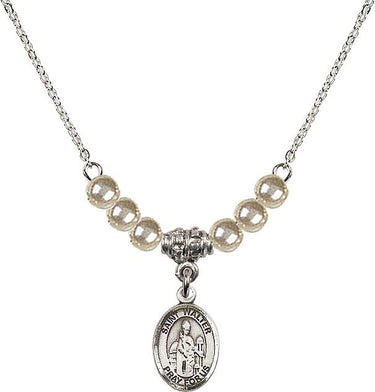 Saint Walter of Pontnoise Crystal Necklace | 1/2 inch | 4mm Beads | N21-9285