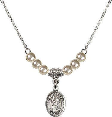 Collar de cristal de San Pedro Nolasco | 1/2 pulgada | Cuentas de 4 mm | N21-9291