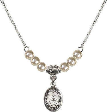 Collar de cristal Santa María Magdalena Postel | 1/2 pulgada | Cuentas de 4 mm | N21-9294