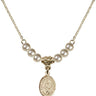 Saint Lidwina of Schiedam Crystal Necklace | 1/2 inch | 4mm Beads   14kt Gold Filled
