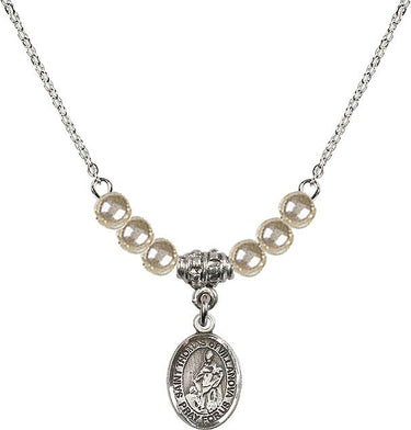 Collar de cristal de Santo Tomás de Villanueva | 1/2 pulgada | Cuentas de 4 mm | N21-9304