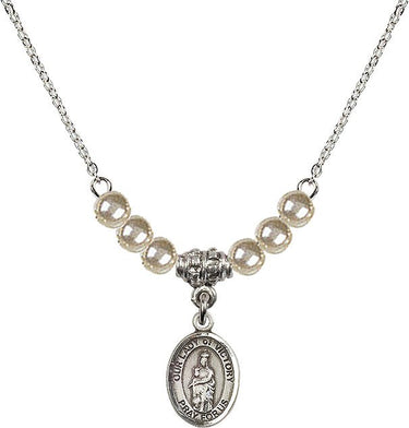 Our Lady of Victory Crystal Necklace | 1/2 inch | 4mm Beads | N21-9306