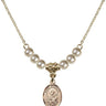 Saint Meinrad of Einsiedeln Crystal Necklace | 1/2 inch | 4mm Beads   14kt Gold Filled