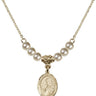 Saint Finnian of Clonard Crystal Necklace | 1/2 inch | 4mm Beads   14kt Gold Filled