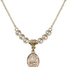 Saint Rosalia Crystal Necklace | 1/2 inch | 4mm Beads   14kt Gold Filled