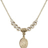 Saint Amelia Crystal Necklace | 1/2 inch | 4mm Beads   14kt Gold Filled