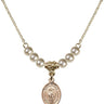 Saint Ronan Crystal Necklace | 1/2 inch | 4mm Beads   14kt Gold Filled