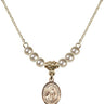 Saint Anthony of Egypt Crystal Necklace | 1/2 inch | 4mm Beads   14kt Gold Filled