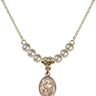 Saint Columbanus Crystal Necklace | 1/2 inch | 4mm Beads   14kt Gold Filled