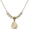 Saint Edburga of Winchester Crystal Necklace | 1/2 inch | 4mm Beads   14kt Gold Filled