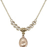 Saint Luigi Orione Crystal Necklace | 1/2 inch | 4mm Beads   14kt Gold Filled