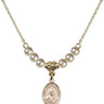 Saint Edmund Campion Crystal Necklace | 1/2 inch | 4mm Beads   14kt Gold Filled