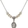 Saint Catherine of Sweden Crystal Necklace | 1/2 inch | 4mm Beads   Sterling Silver