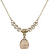 Saint Clement Crystal Necklace | 1/2 inch | 4mm Beads   14kt Gold Filled
