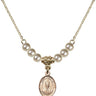 Saint Anselm of Canterbury Crystal Necklace | 1/2 inch | 4mm Beads   14kt Gold Filled