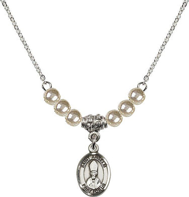 Collar de cristal con medalla de San Anselmo de Canterbury | 1/2 pulgada