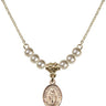 Saint Thomas A Becket Crystal Necklace | 1/2 inch | 4mm Beads   14kt Gold Filled