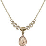 Virgin of the Globe Crystal Necklace | 1/2 inch | 4mm Beads   14kt Gold Filled