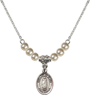 Our Lady of Tears Medal Crystal Necklace | 1/2 inch | 4mm Beads