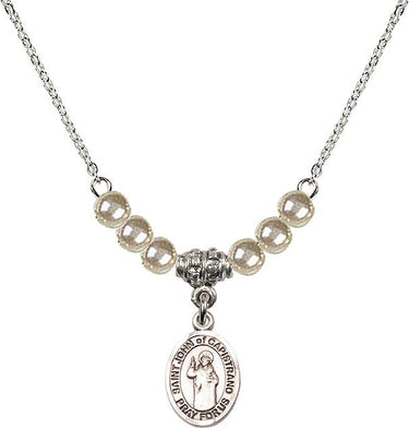 Collar de Cristal con Medalla de San Juan de Capistrano | 1/2 pulgada