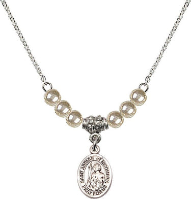 Collar de cristal con la medalla de San Adrián de Nicomedia | 1/2 pulgada