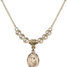 Saint Dunstan Crystal Necklace | 1/2 inch | 4mm Beads   14kt Gold Filled