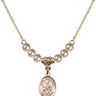Saint Eustachius Crystal Necklace | 1/2 inch | 4mm Beads   14kt Gold Filled