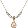 Saint John Chrysostom Crystal Necklace | 1/2 inch | 4mm Beads   14kt Gold Filled